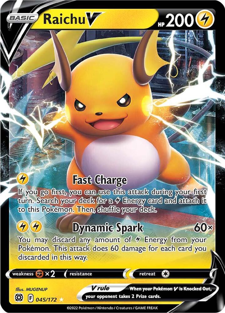 Raichu V 045/172 (SWSH09: Brilliant Stars)  - Holofoil | Good Games Adelaide SA