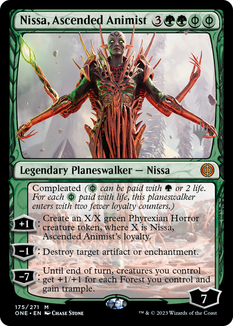 Nissa, Ascended Animist (Promo Pack) [Phyrexia: All Will Be One Promos] | Good Games Adelaide SA