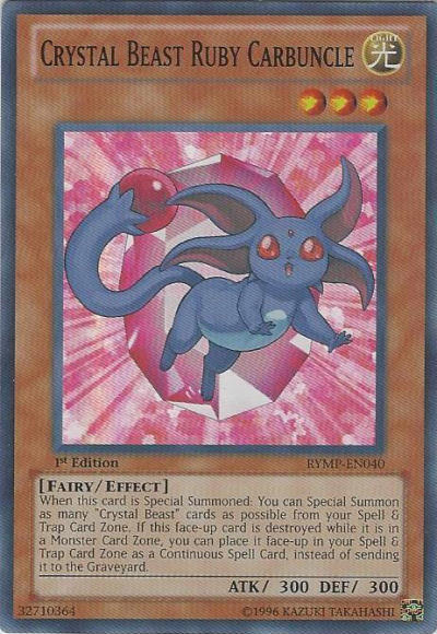 Crystal Beast Ruby Carbuncle [RYMP-EN040] Super Rare | Good Games Adelaide SA