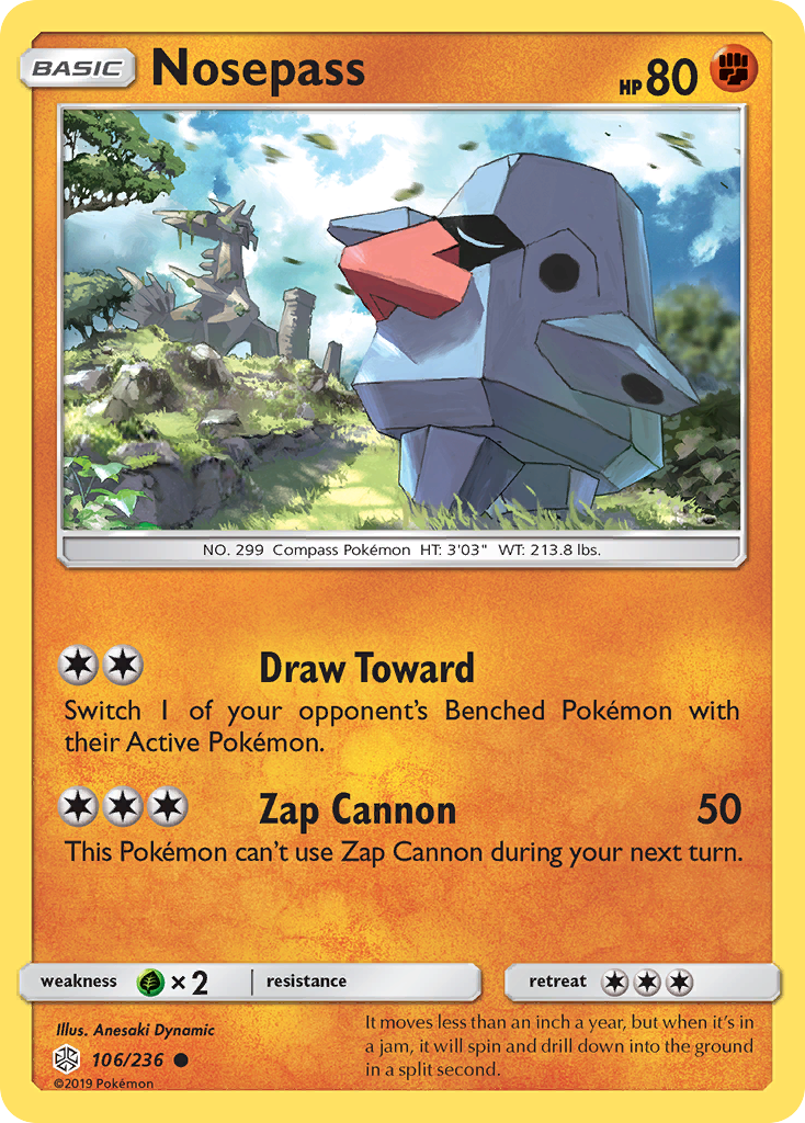 Nosepass (106/236) [Sun & Moon: Cosmic Eclipse] | Good Games Adelaide SA