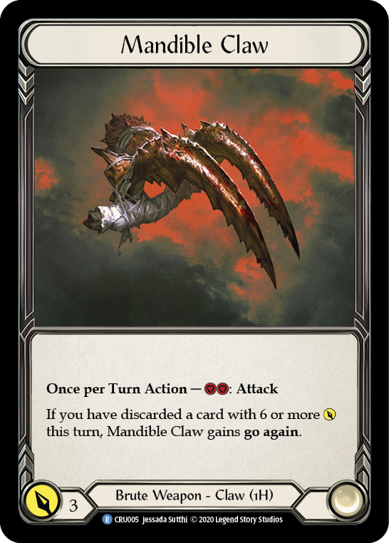Mandible Claw [CRU005] 1st Edition Cold Foil | Good Games Adelaide SA