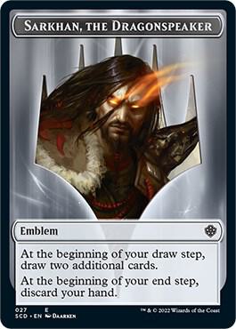 Emblem Sarkhan the Dragonspeaker Double Sided Token 27 (Starter Commander Decks)  | Good Games Adelaide SA