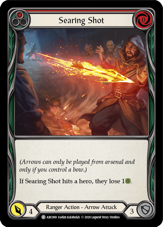 Searing Shot (Red) [U-ARC069] Unlimited Rainbow Foil | Good Games Adelaide SA
