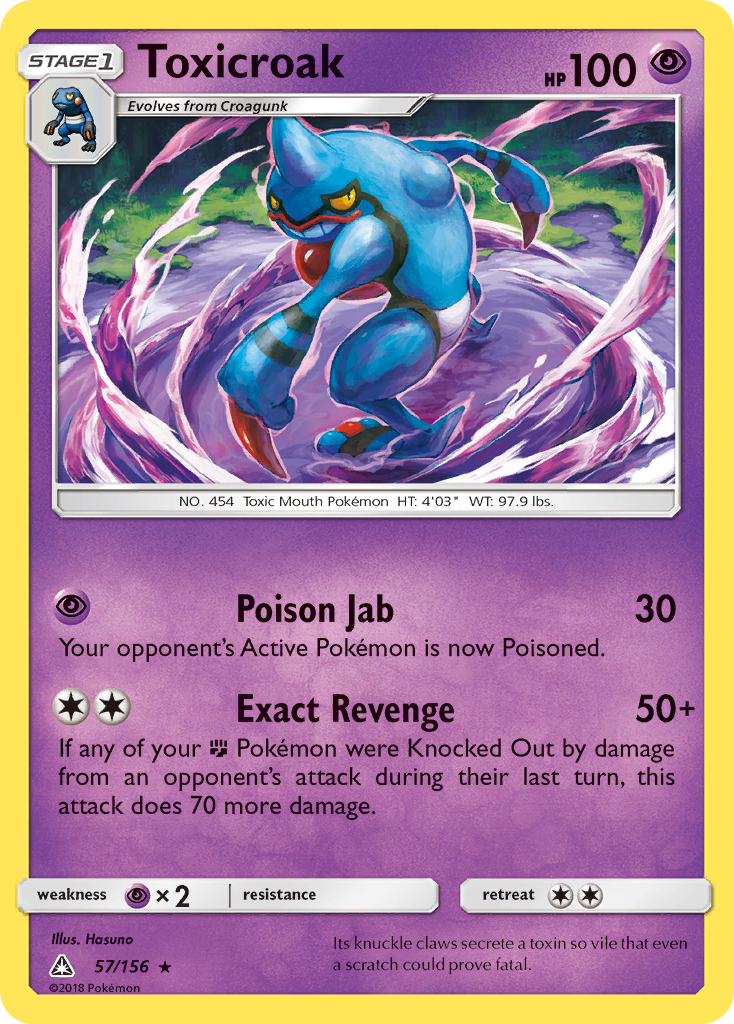 Toxicroak (57/156) [Sun & Moon: Ultra Prism] | Good Games Adelaide SA