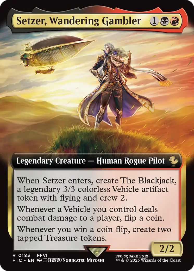 Setzer, Wandering Gambler (Extended Art) [FINAL FANTASY Commander] | Good Games Adelaide SA