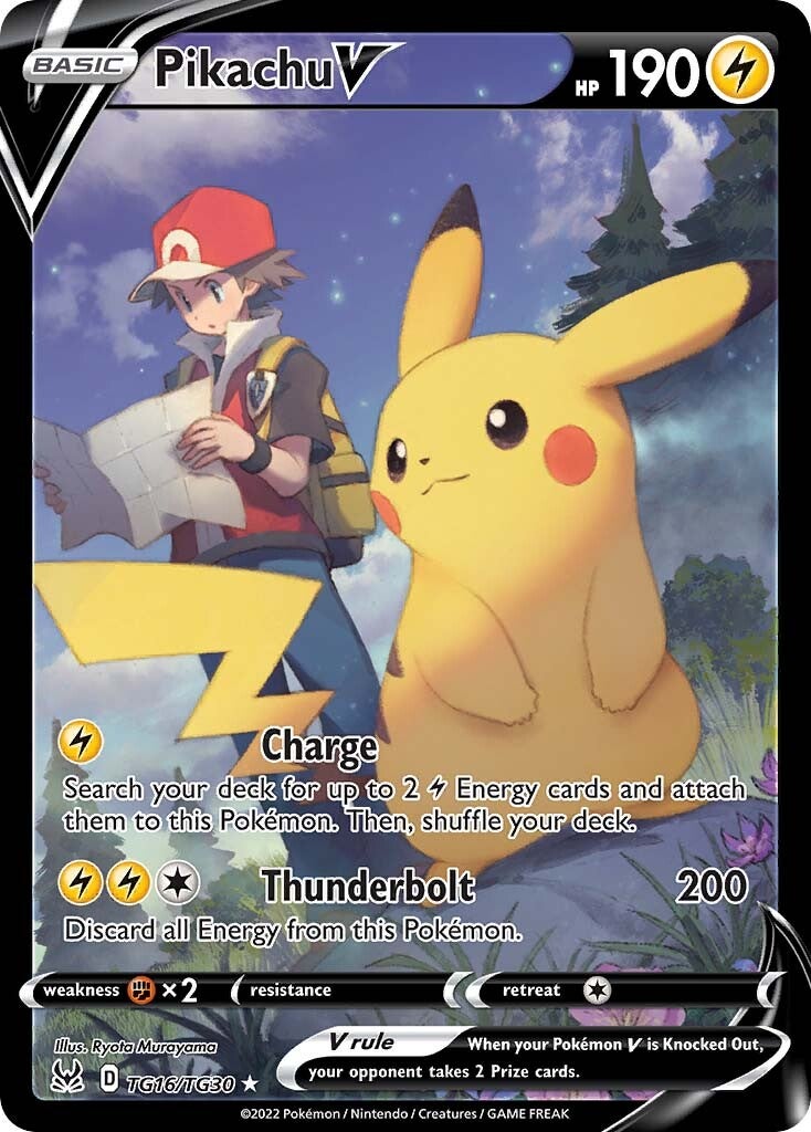 Pikachu V (TG16/TG30) [Sword & Shield: Lost Origin] | Good Games Adelaide SA