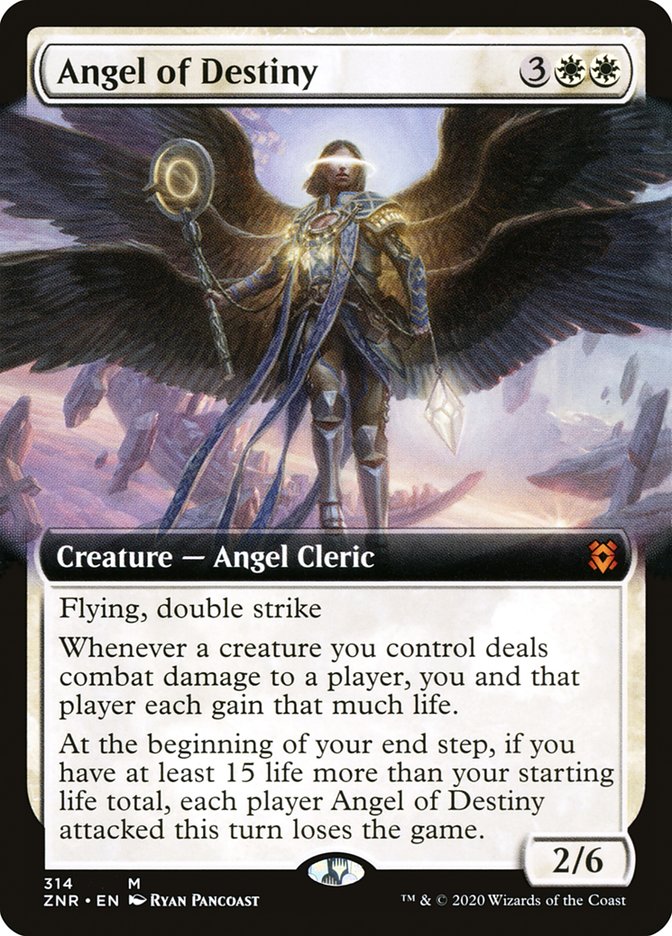Angel of Destiny (Extended Art) [Zendikar Rising] | Good Games Adelaide SA