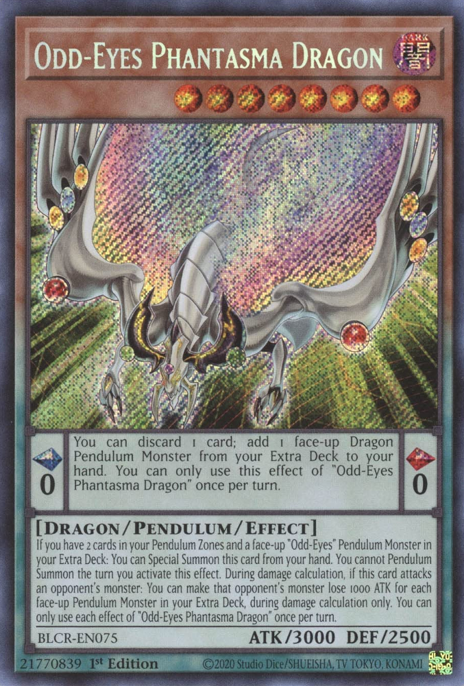 Odd-Eyes Phantasma Dragon [BLCR-EN075] Secret Rare | Good Games Adelaide SA