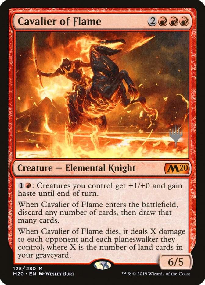 Cavalier of Flame 125 (Promo Pack: Core Set 2020)  - Foil | Good Games Adelaide SA