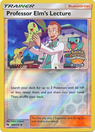 Professor Elm's Lecture (188/214) (Regional Championship Promo Staff) [Sun & Moon: Lost Thunder] | Good Games Adelaide SA