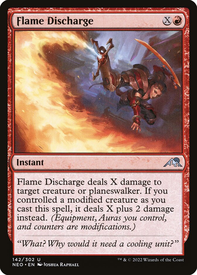 Flame Discharge 142 (Kamigawa: Neon Dynasty)  - Foil | Good Games Adelaide SA