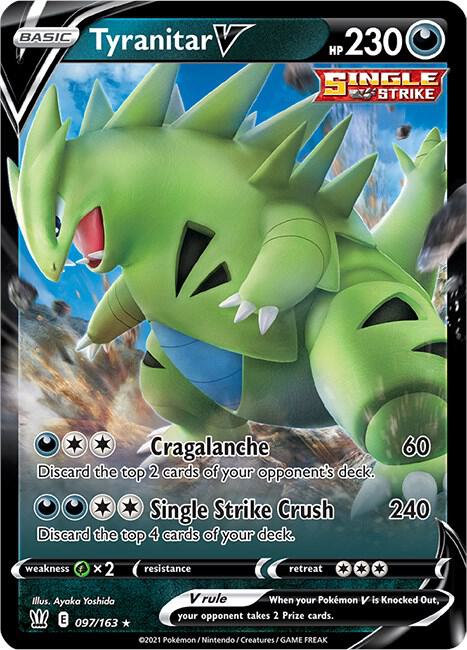 Tyranitar V 097/163 (SWSH05: Battle Styles)  - Holofoil | Good Games Adelaide SA