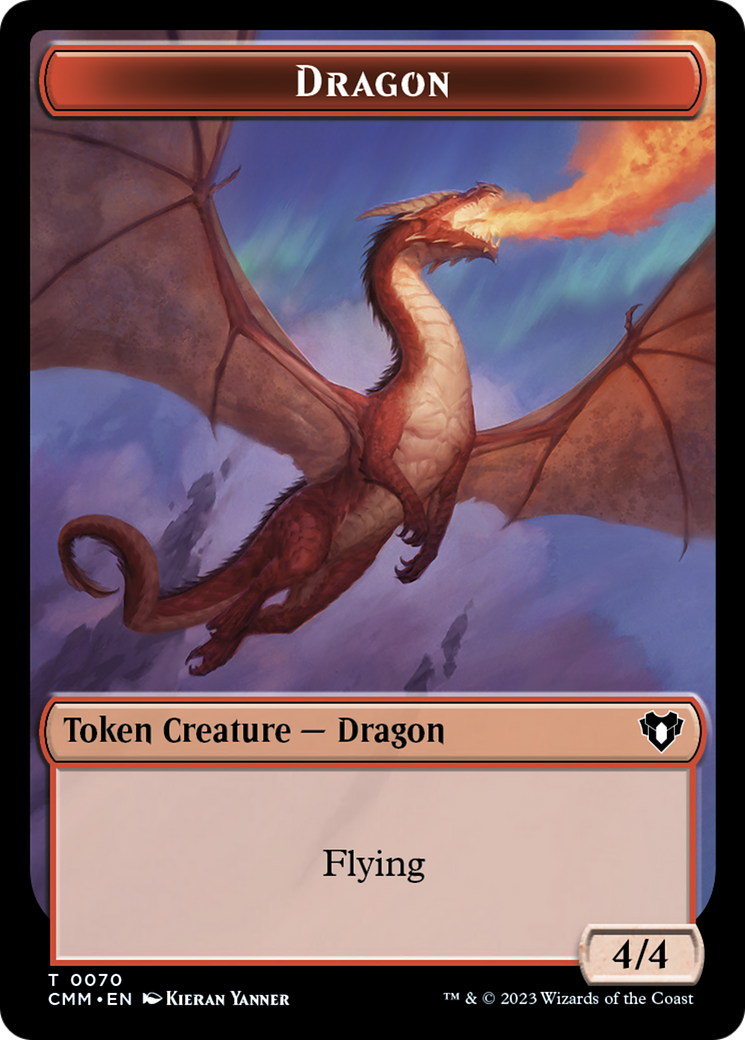 Dragon // Kor Ally Double-Sided Token [Commander Masters Tokens] | Good Games Adelaide SA
