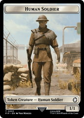 Settlement // Human Soldier Double-Sided Token [Fallout Tokens] | Good Games Adelaide SA
