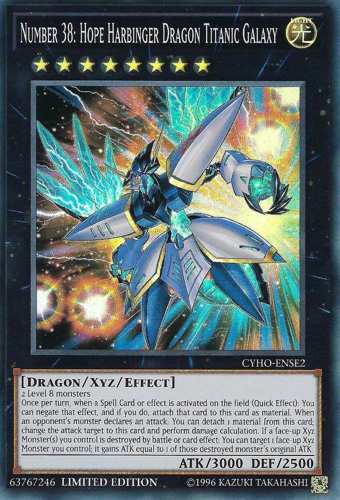 Number 38: Hope Harbinger Dragon Titanic Galaxy [CYHO-ENSE2] Super Rare | Good Games Adelaide SA
