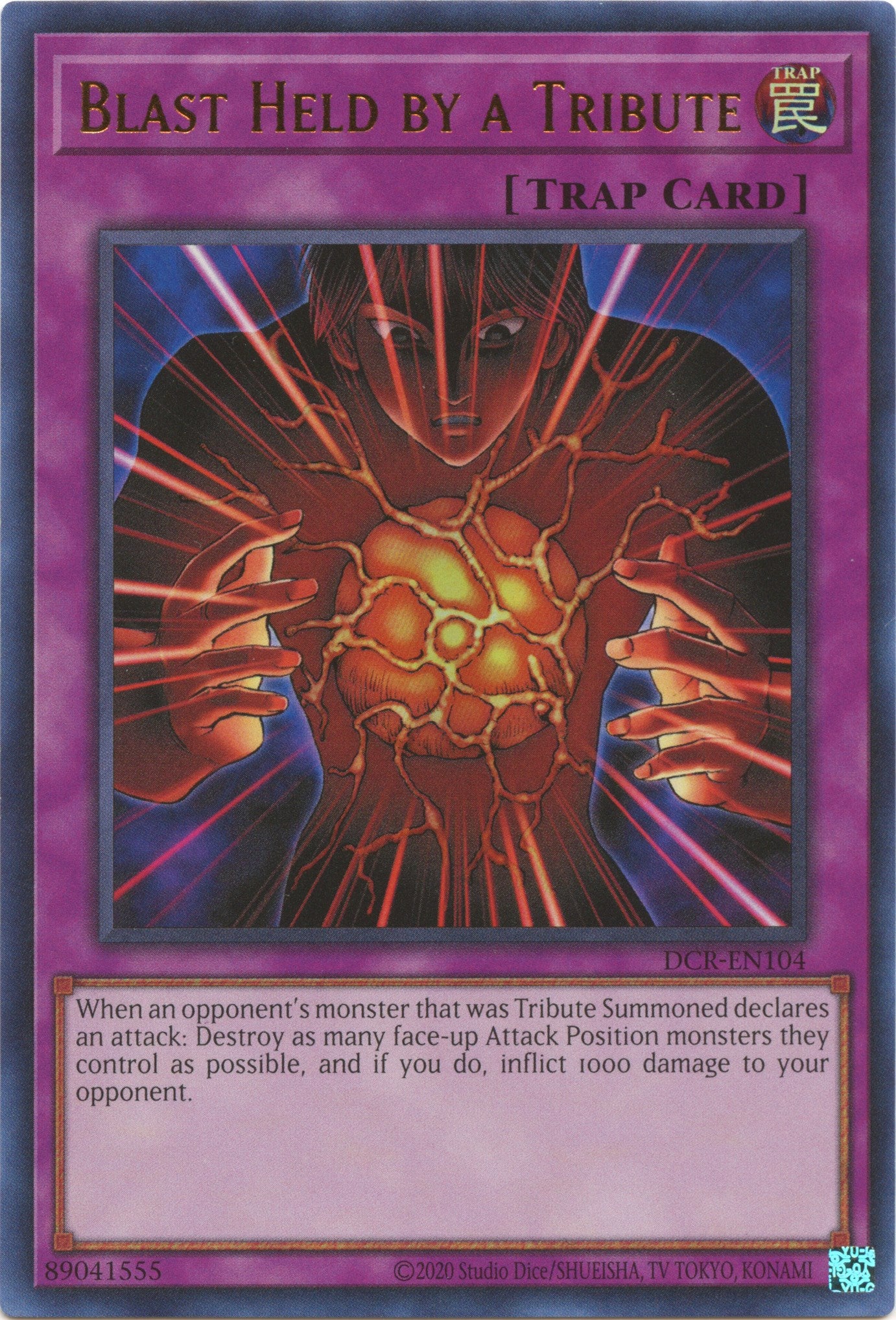 Blast Held by a Tribute (25th Anniversary) [DCR-EN104] Ultra Rare | Good Games Adelaide SA