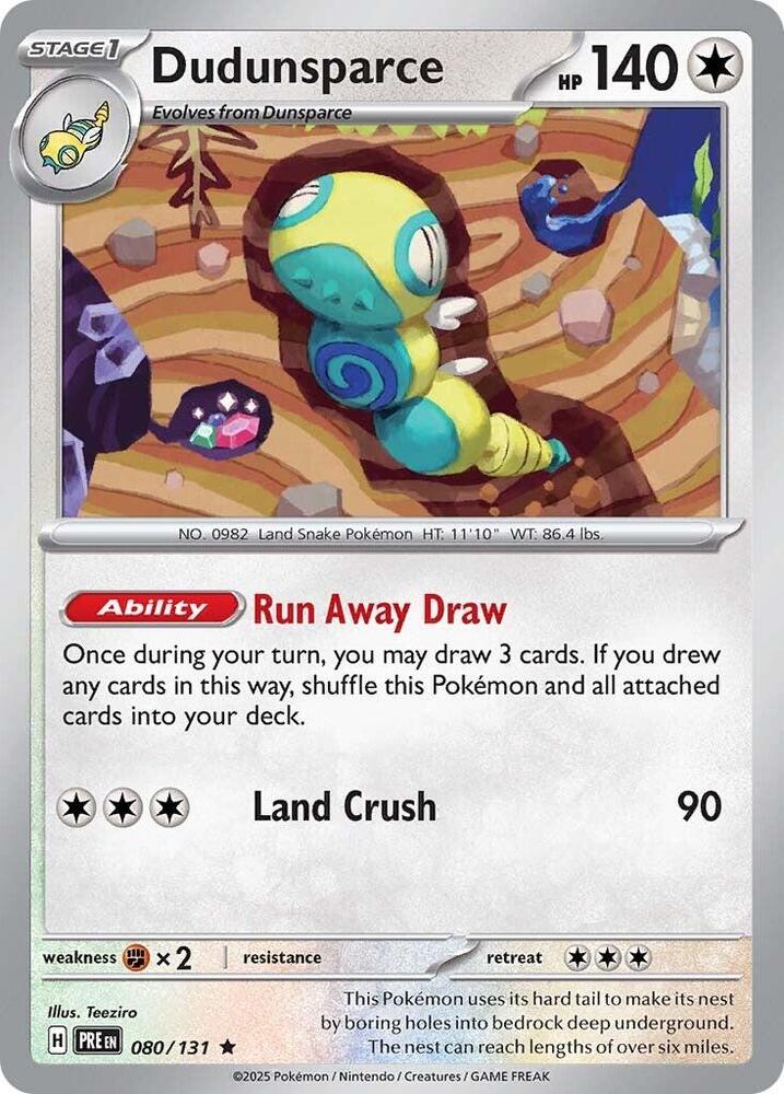 Dudunsparce (080/131) [Scarlet & Violet: Prismatic Evolutions] | Good Games Adelaide SA