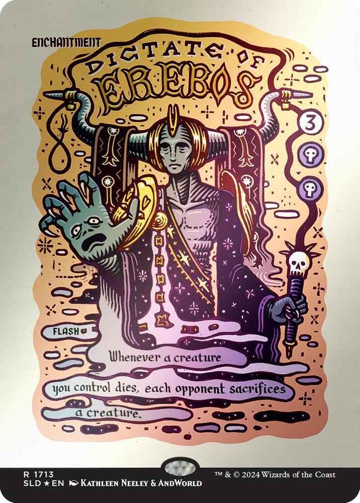 Dictate of Erebos Rainbow Foil 1713 (Secret Lair Drop Series)  - Foil | Good Games Adelaide SA