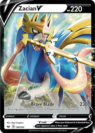 Zacian V (138/202) (Jumbo Card) [Sword & Shield: Base Set] | Good Games Adelaide SA