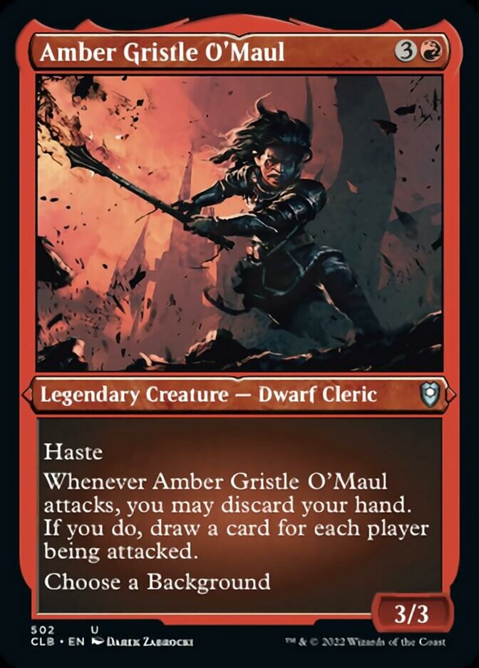 Amber Gristle O'Maul (Foil Etched) [Commander Legends: Battle for Baldur's Gate] | Good Games Adelaide SA