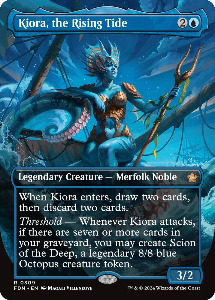 Kiora the Rising Tide Borderless 309 (Foundations)  - Borderless | Good Games Adelaide SA