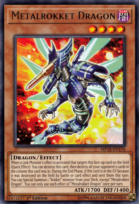 Metalrokket Dragon [MP18-EN176] Rare | Good Games Adelaide SA