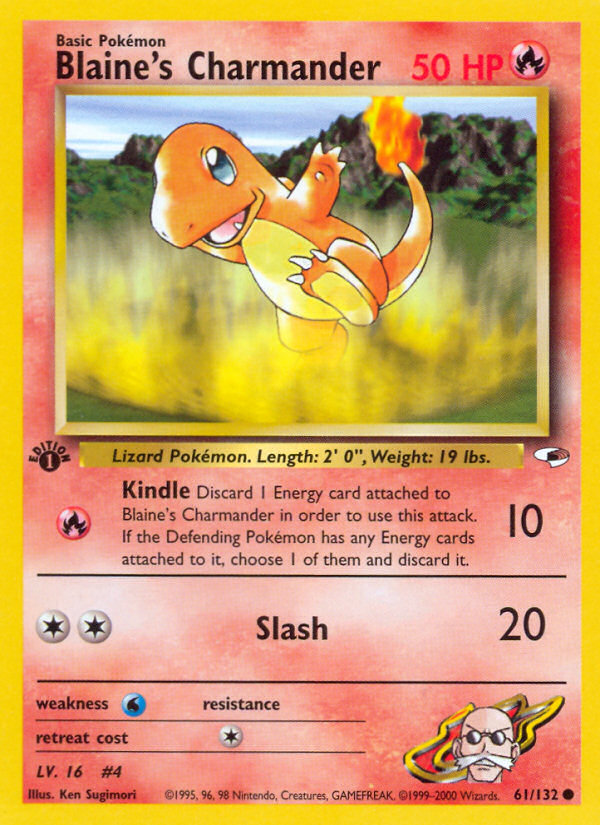 Blaine's Charmander (61/132) [Gym Heroes 1st Edition] | Good Games Adelaide SA