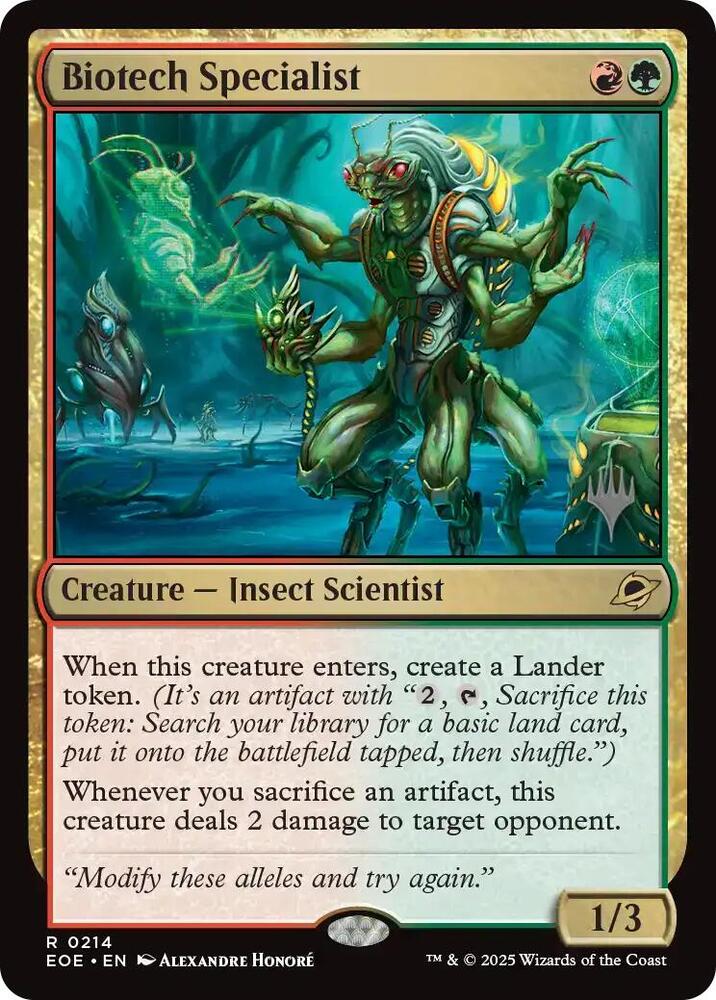 Biotech Specialist 214 (Promo Pack: Edge of Eternities)  - Foil | Good Games Adelaide SA