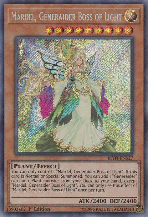 Mardel, Generaider Boss of Light [MYFI-EN027] Secret Rare | Good Games Adelaide SA