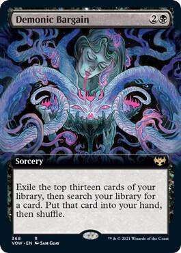 Demonic Bargain Extended Art 368 (Innistrad: Crimson Vow)  | Good Games Adelaide SA