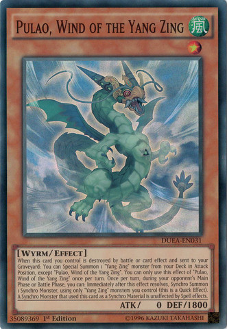 Pulao, Wind of the Yang Zing [DUEA-EN031] Super Rare | Good Games Adelaide SA
