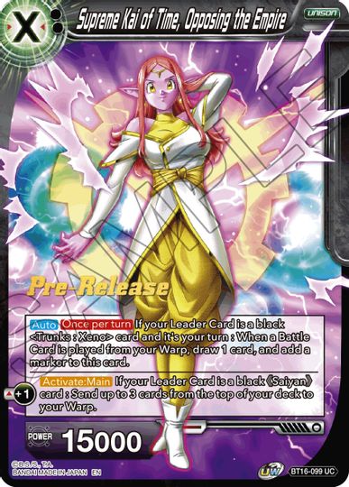 Supreme Kai of Time, Opposing the Empire (BT16-099) [Realm of the Gods Prerelease Promos] | Good Games Adelaide SA