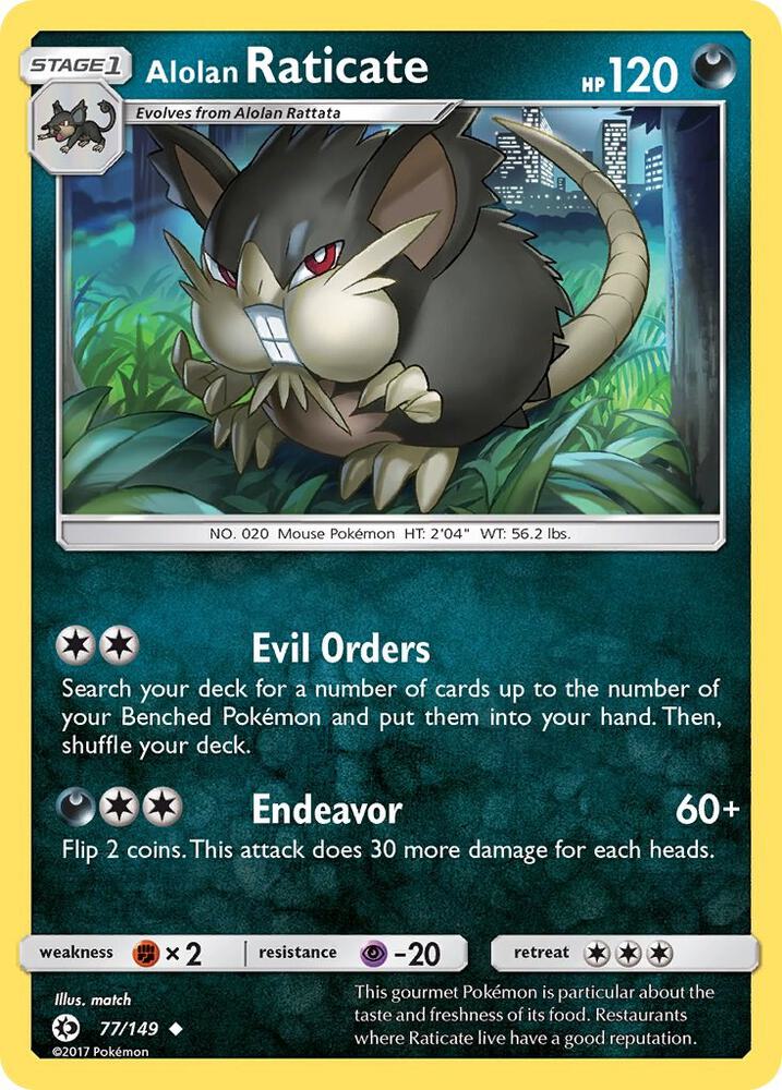 Alolan Raticate 77/149 (SM Base Set)  | Good Games Adelaide SA