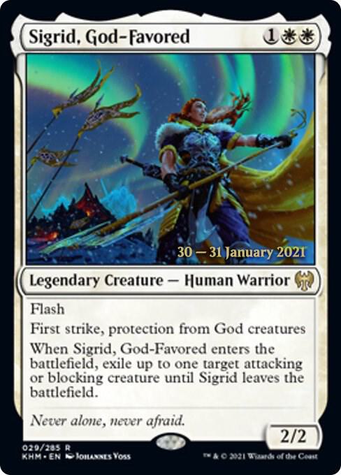 Sigrid God Favored 29 (Prerelease Cards)  - Foil | Good Games Adelaide SA