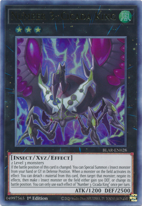 Number 3: Cicada King [BLAR-EN028] Ultra Rare | Good Games Adelaide SA