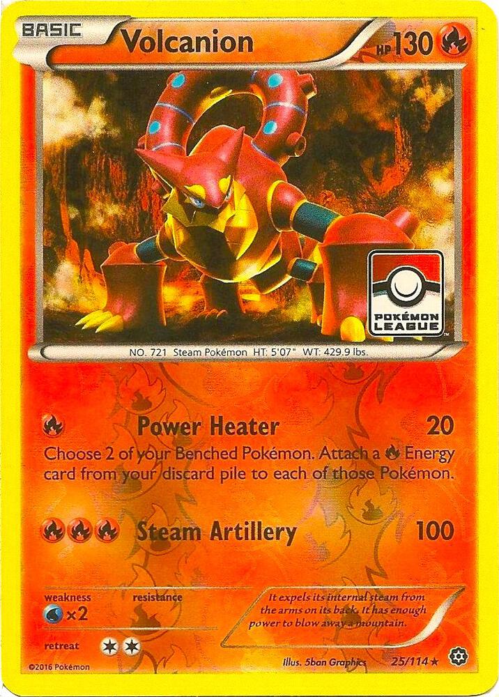 Volcanion 25 114 Pokemon League 025/114 (League & Championship Cards)  - Reverse Holofoil | Good Games Adelaide SA