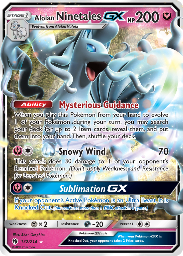 Alolan Ninetales GX (132/214) [Sun & Moon: Lost Thunder] | Good Games Adelaide SA