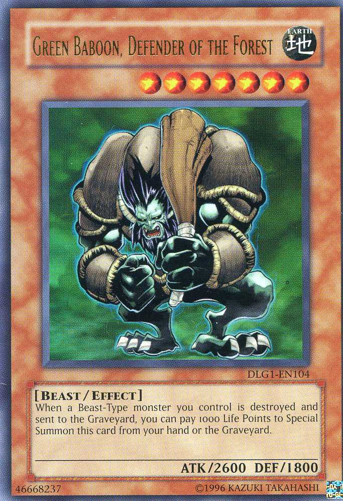 Green Baboon, Defender of the Forest [DLG1-EN104] Ultra Rare | Good Games Adelaide SA