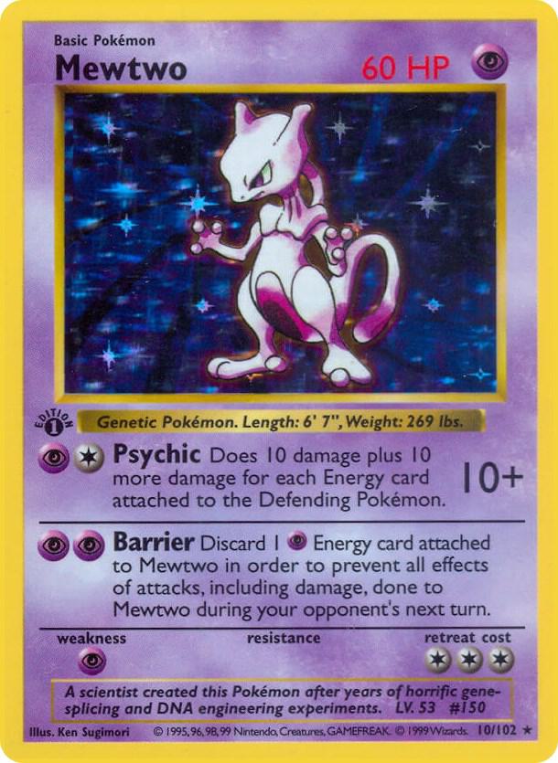Mewtwo 010/102 (Base Set (Shadowless))  - 1st Edition Holofoil | Good Games Adelaide SA