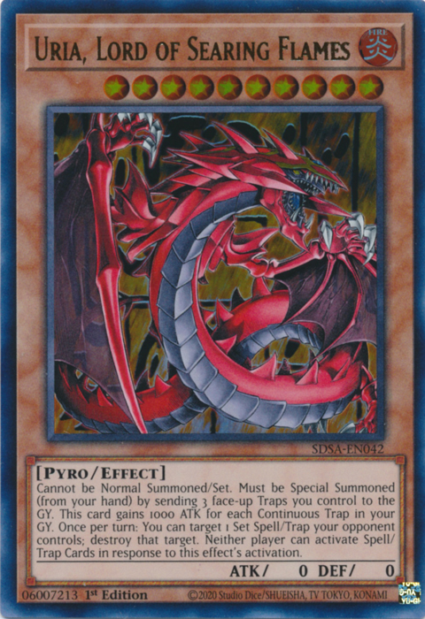 Uria, Lord of Searing Flames [SDSA-EN042] Ultra Rare | Good Games Adelaide SA