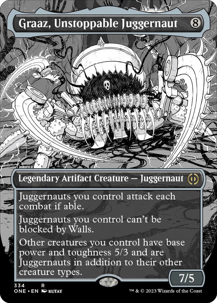 Graaz, Unstoppable Juggernaut 334/271 (Phyrexia: All Will Be One)  - Borderless | Good Games Adelaide SA