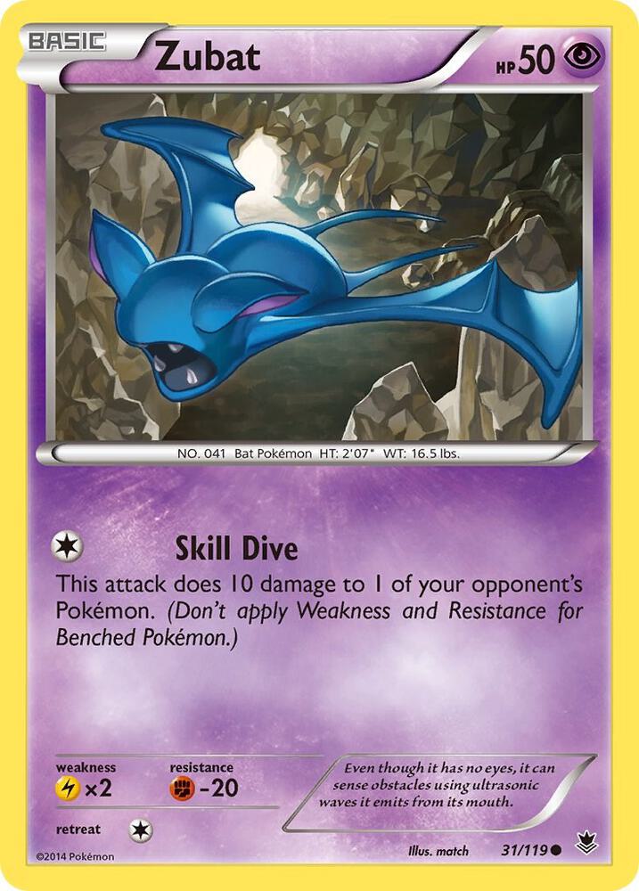 Zubat 31/119 (XY - Phantom Forces)  | Good Games Adelaide SA