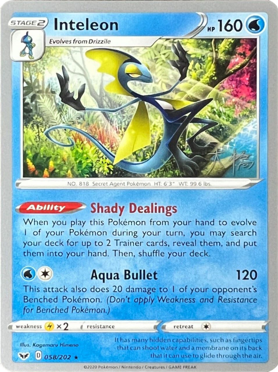 Inteleon (058/202) (Ice Rider Palkia - Rikuto Ohashi) [World Championships 2022] | Good Games Adelaide SA