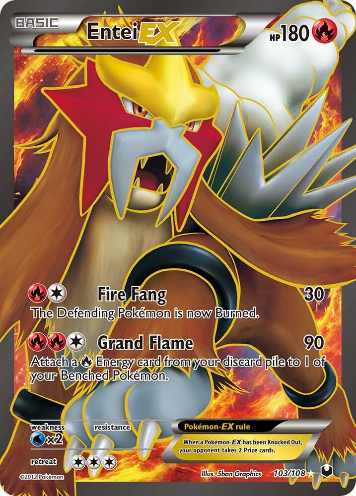 Entei EX Full Art 103/108 (Dark Explorers)  - Holofoil | Good Games Adelaide SA