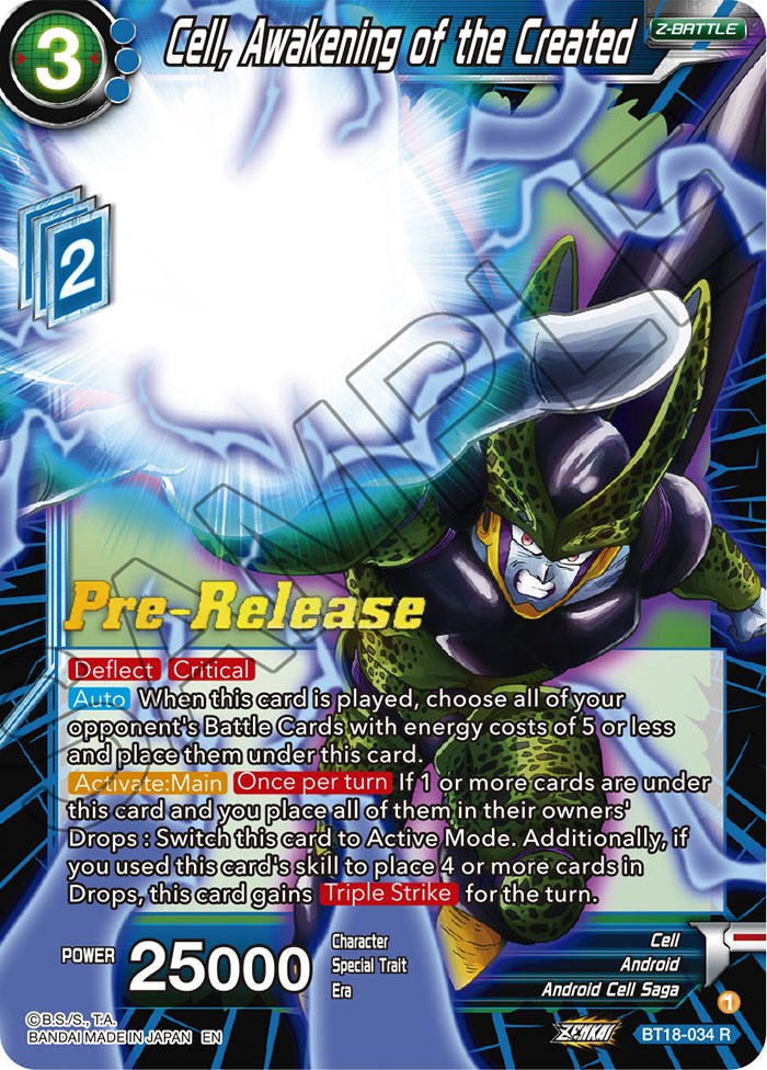 Cell, Awakening of the Created (BT18-034) [Dawn of the Z-Legends Prerelease Promos] | Good Games Adelaide SA