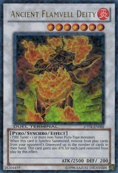 Ancient Flamvell Deity [DT04-EN088] Ultra Rare | Good Games Adelaide SA