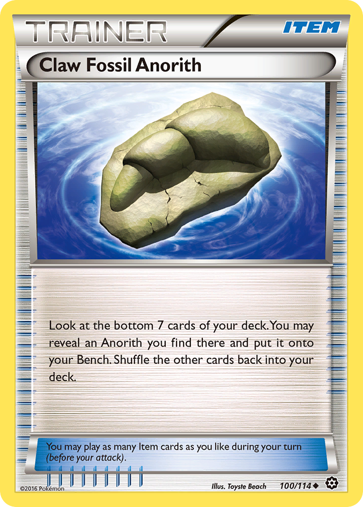 Claw Fossil Anorith (100/114) [XY: Steam Siege] | Good Games Adelaide SA