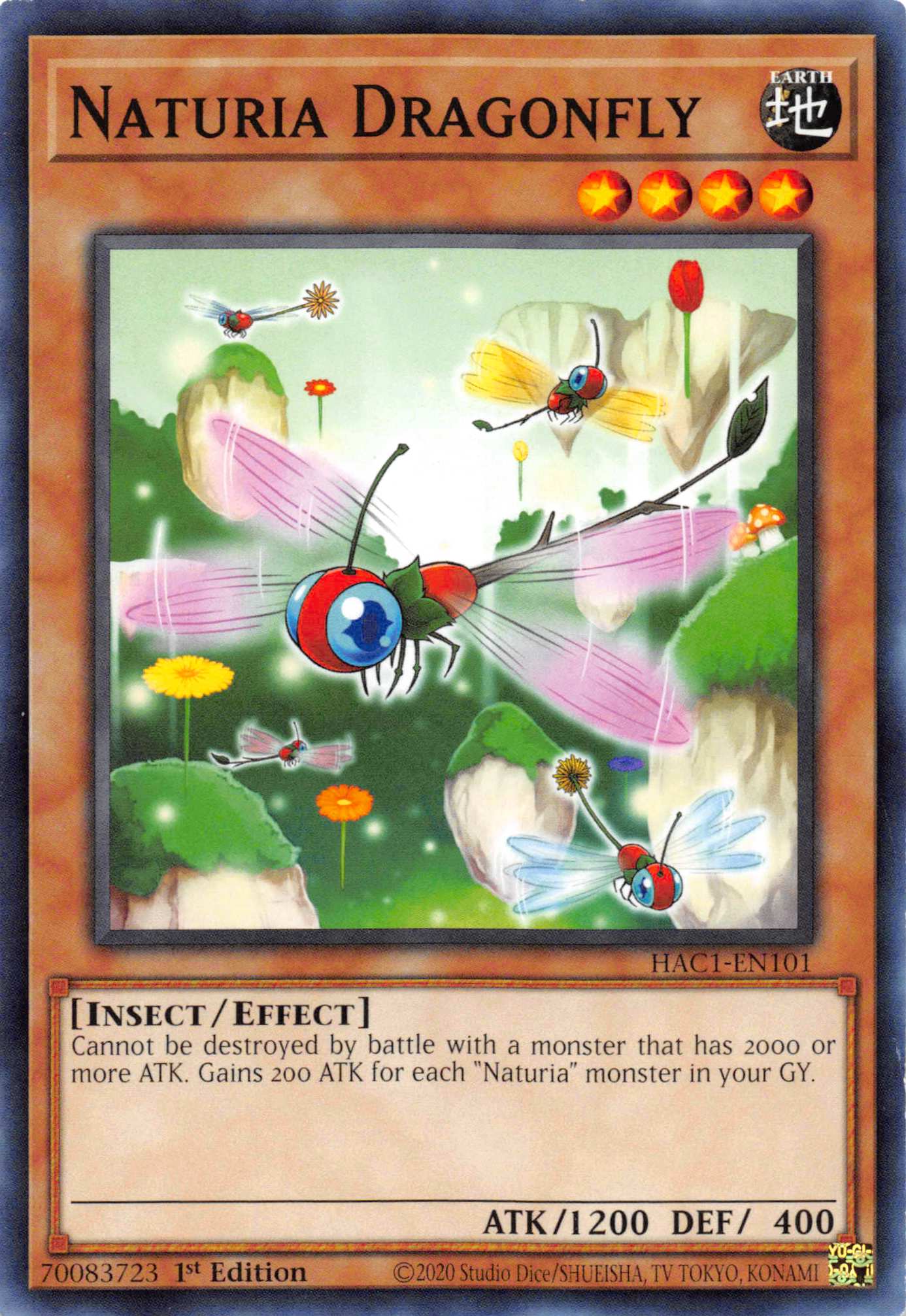 Naturia Dragonfly (Duel Terminal) [HAC1-EN101] Parallel Rare | Good Games Adelaide SA