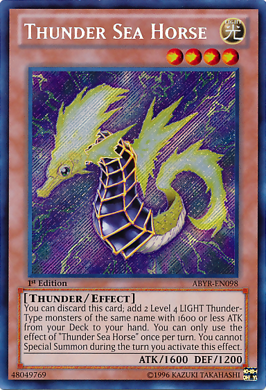 Thunder Sea Horse [ABYR-EN098] Secret Rare | Good Games Adelaide SA