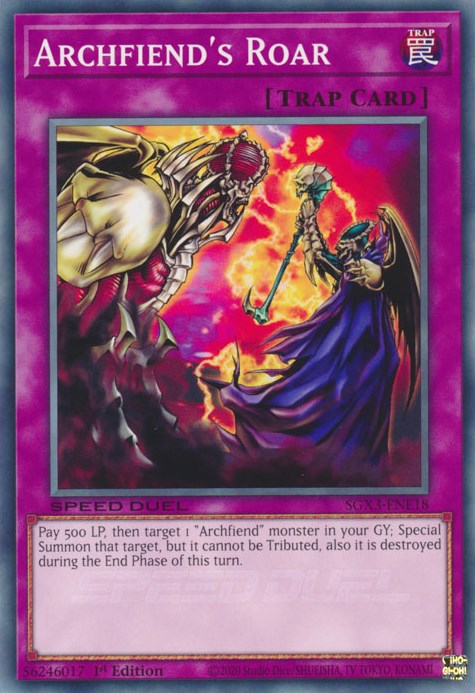 Archfiend's Roar [SGX3-ENE18] Common | Good Games Adelaide SA